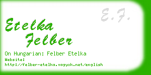 etelka felber business card